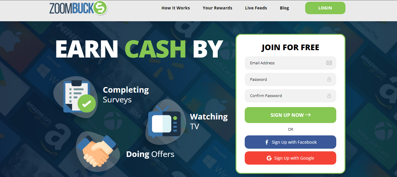 ZoomBucks GPT Site members earn money taking surveys, joining websites, visiting websites, watching videos, shopping, telephone surveys...