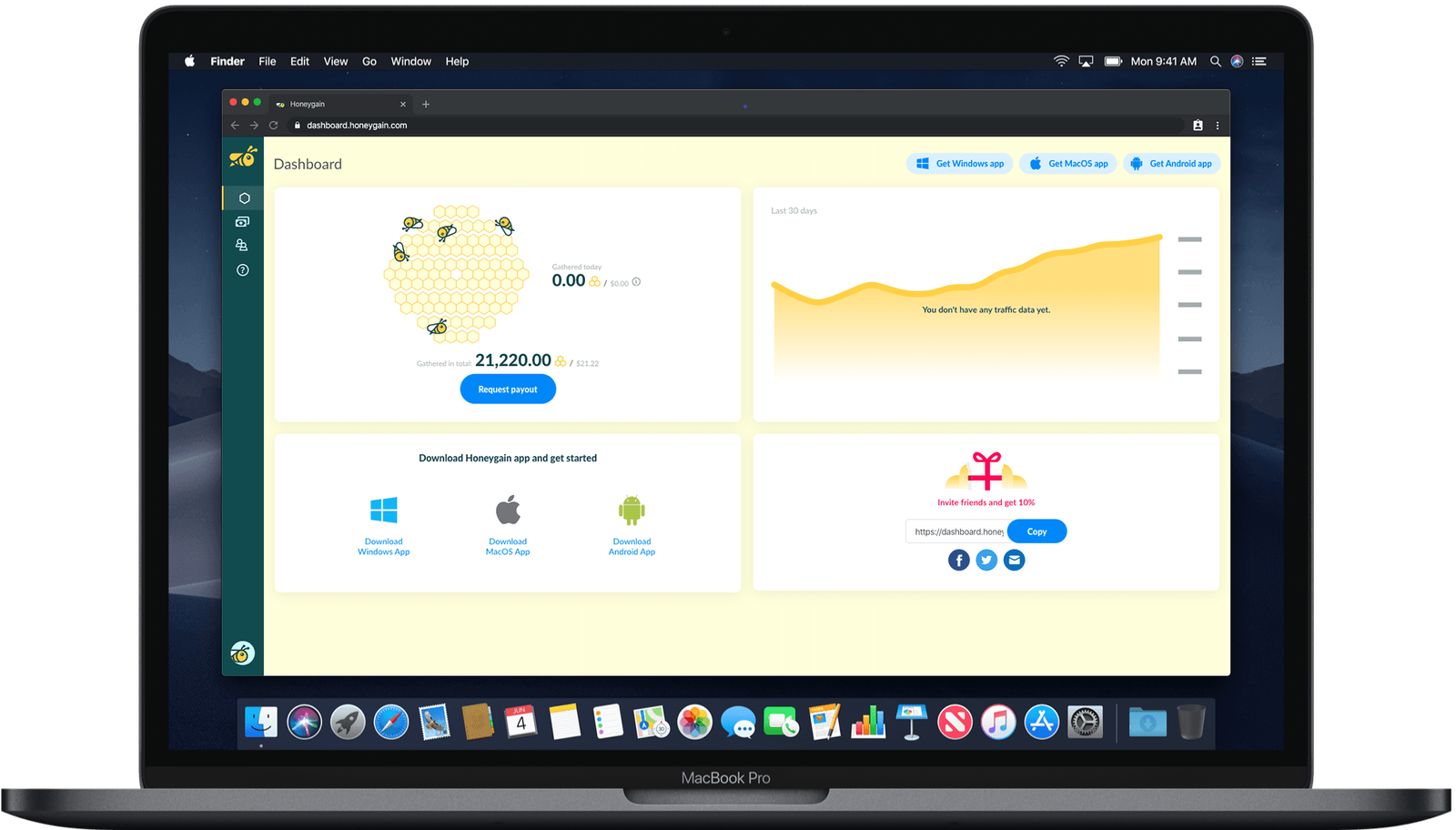 HoneyGain PayPal Payments for cash through a crowdsourcing app available for Mac, Android, and Windows to share your unused bandwidth. 